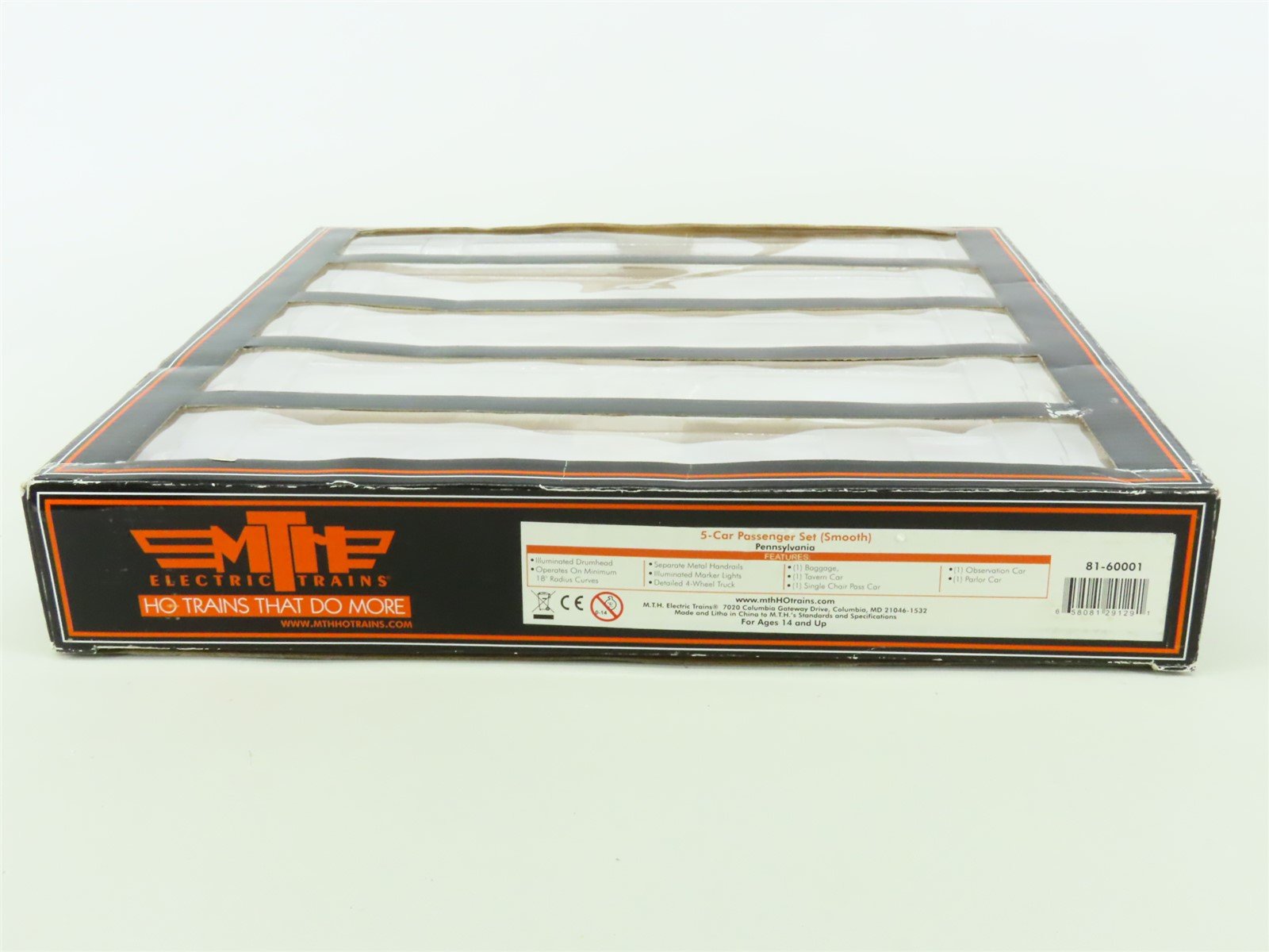 HO Scale MTH 81-6001 PRR Pennsylvania Smooth Side Passenger 5-Car Set