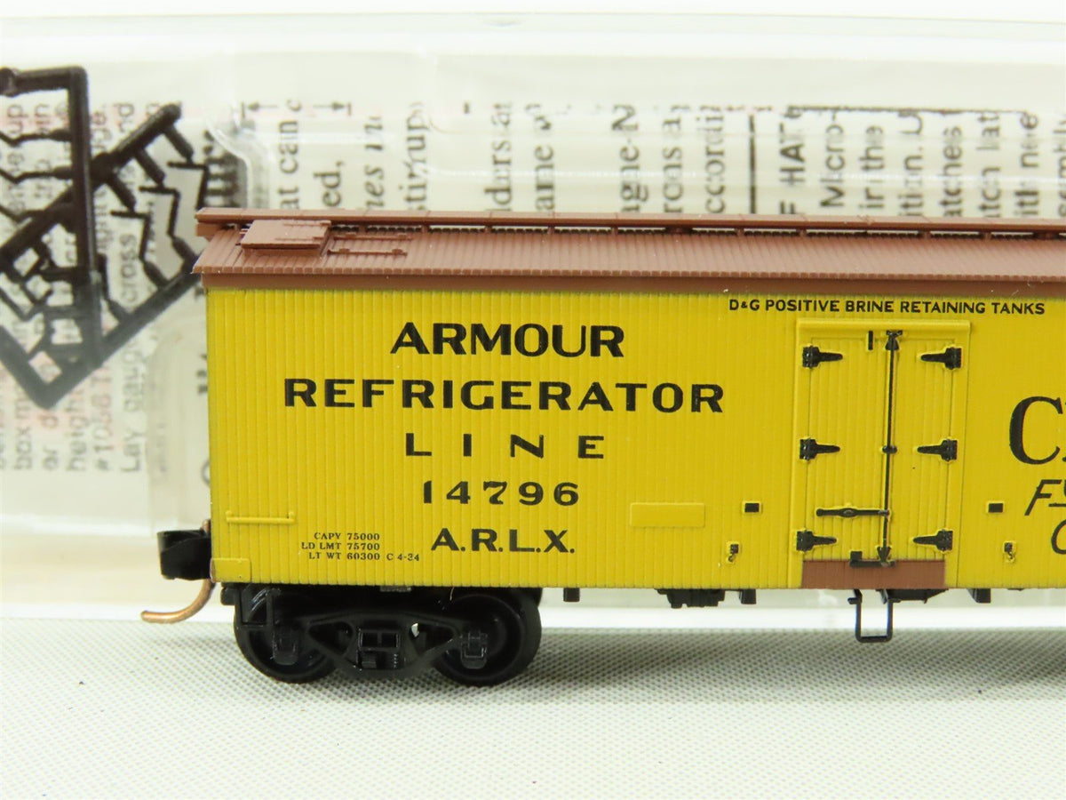 N Micro-Trains MTL #58550 ARLX Armour&#39;s Cloverbloom Butter 36&#39; Reefer #14796