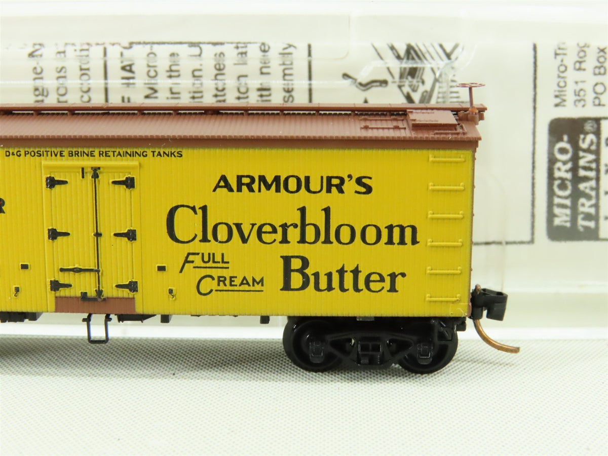 N Micro-Trains MTL #58550 ARLX Armour&#39;s Cloverbloom Butter 36&#39; Reefer #14796