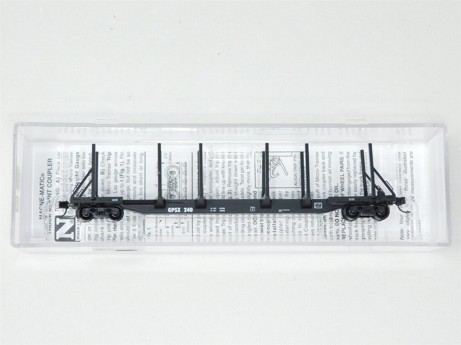 N Scale Micro-Trains MTL 11500082 GPSX Georgia Pacific 65' 100-Ton Log Car #240