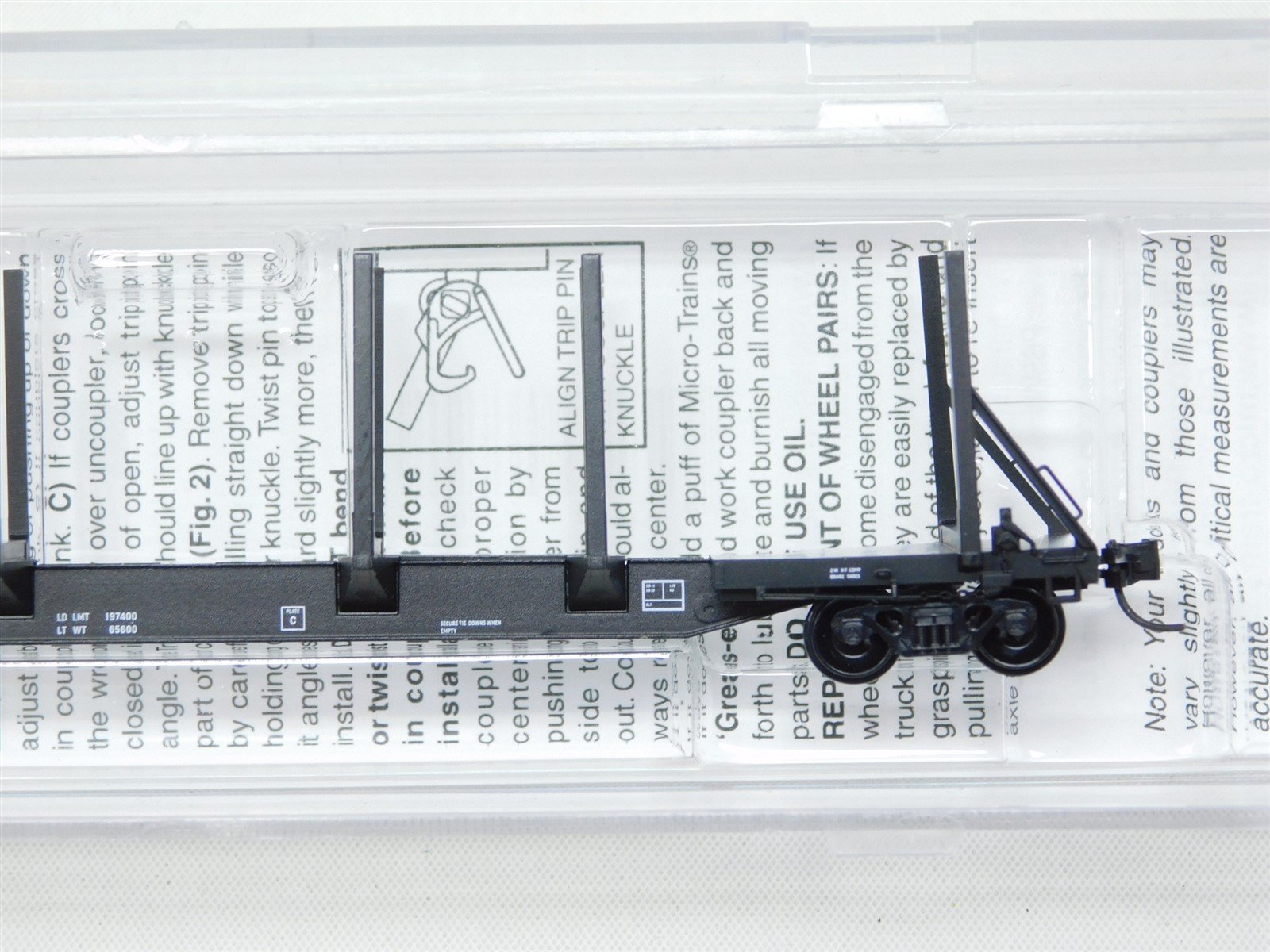 N Scale Micro-Trains MTL 11500082 GPSX Georgia Pacific 65' 100-Ton Log Car #240