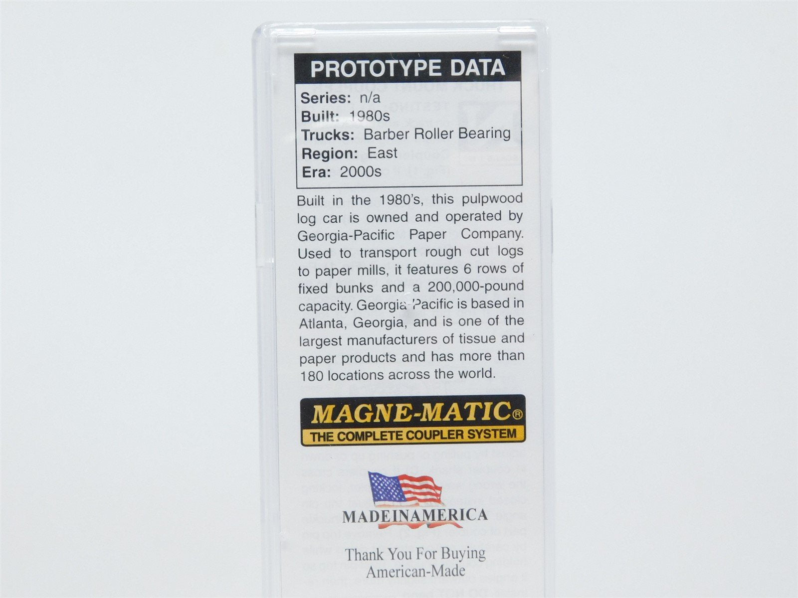 N Scale Micro-Trains MTL 11500082 GPSX Georgia Pacific 65' 100-Ton Log Car #240