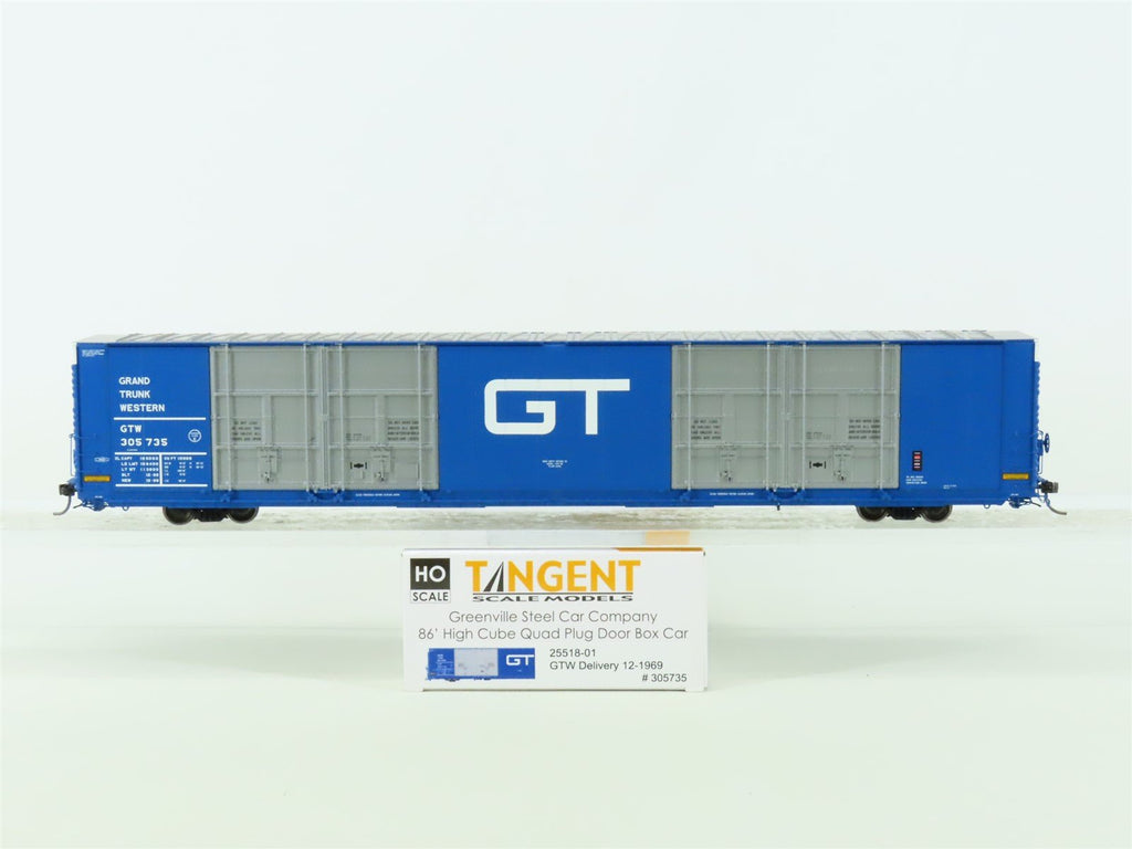 HO Scale Tangent #25518-01 GTW Grand Trunk Western 86' High Cube Box Car  #305735