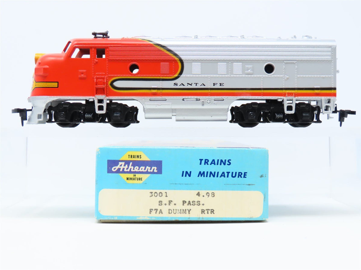 HO Scale Athearn 3001 ATSF Santa Fe &quot;Warbonnet&quot; EMD F7A Diesel No# - Unpowered