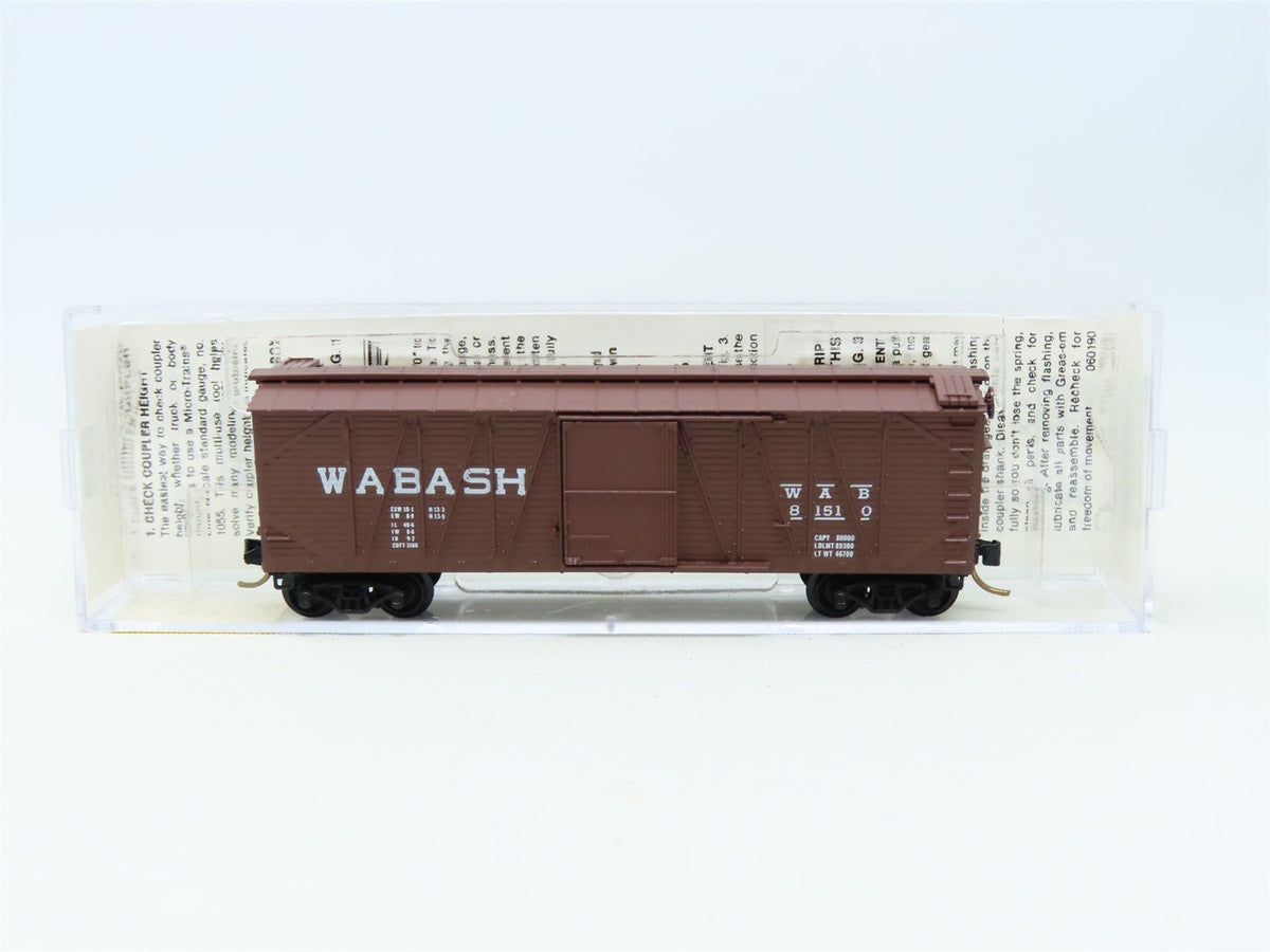 N Scale Micro-Trains MTL 28050 WAB Wabash 40&#39; Outside Braced Box Car #81510