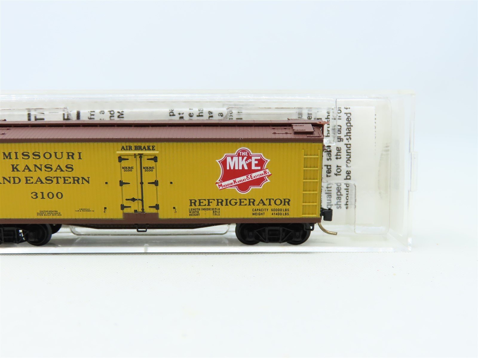 N Scale Micro-Trains MTL 49360 MKE Missouri Kansas & Eastern 40' Reefer #3100