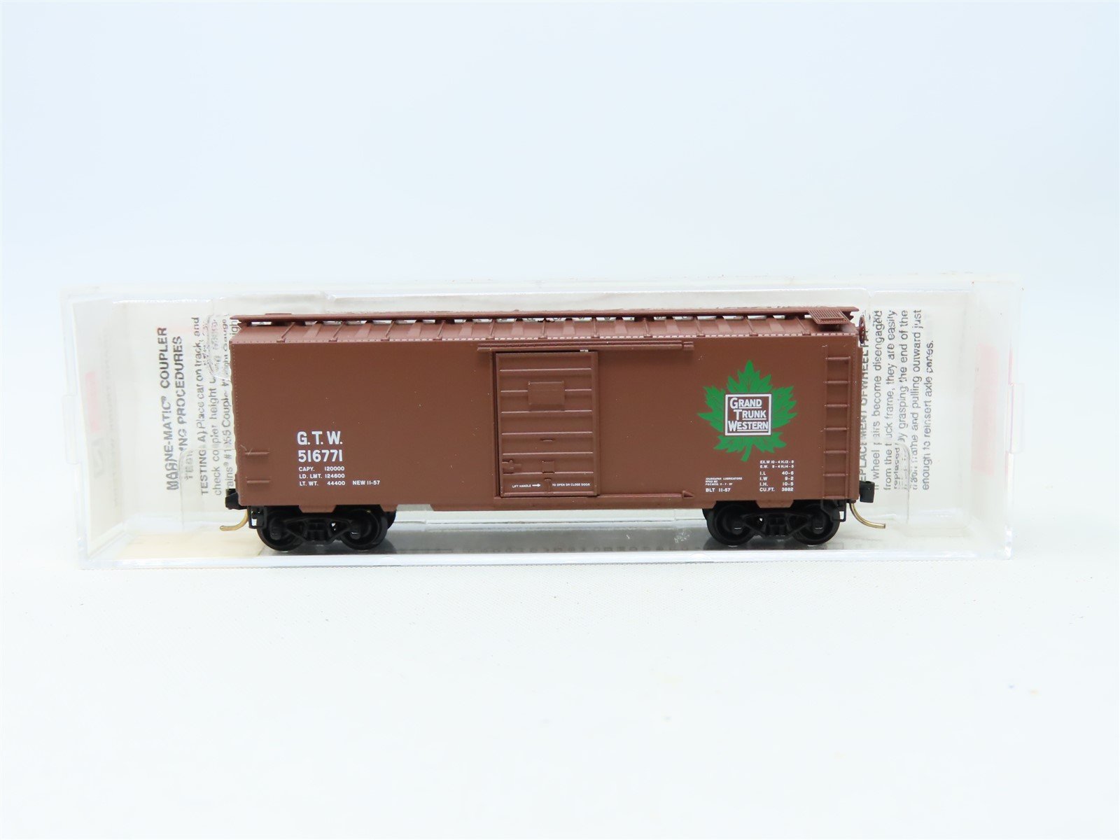 N Scale Micro-Trains MTL 20010 GTW Grand Trunk Western 40' Box Car #516771