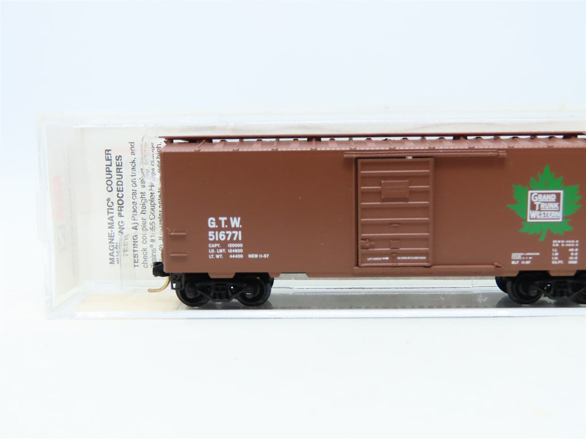 N Scale Micro-Trains MTL 20010 GTW Grand Trunk Western 40&#39; Box Car #516771