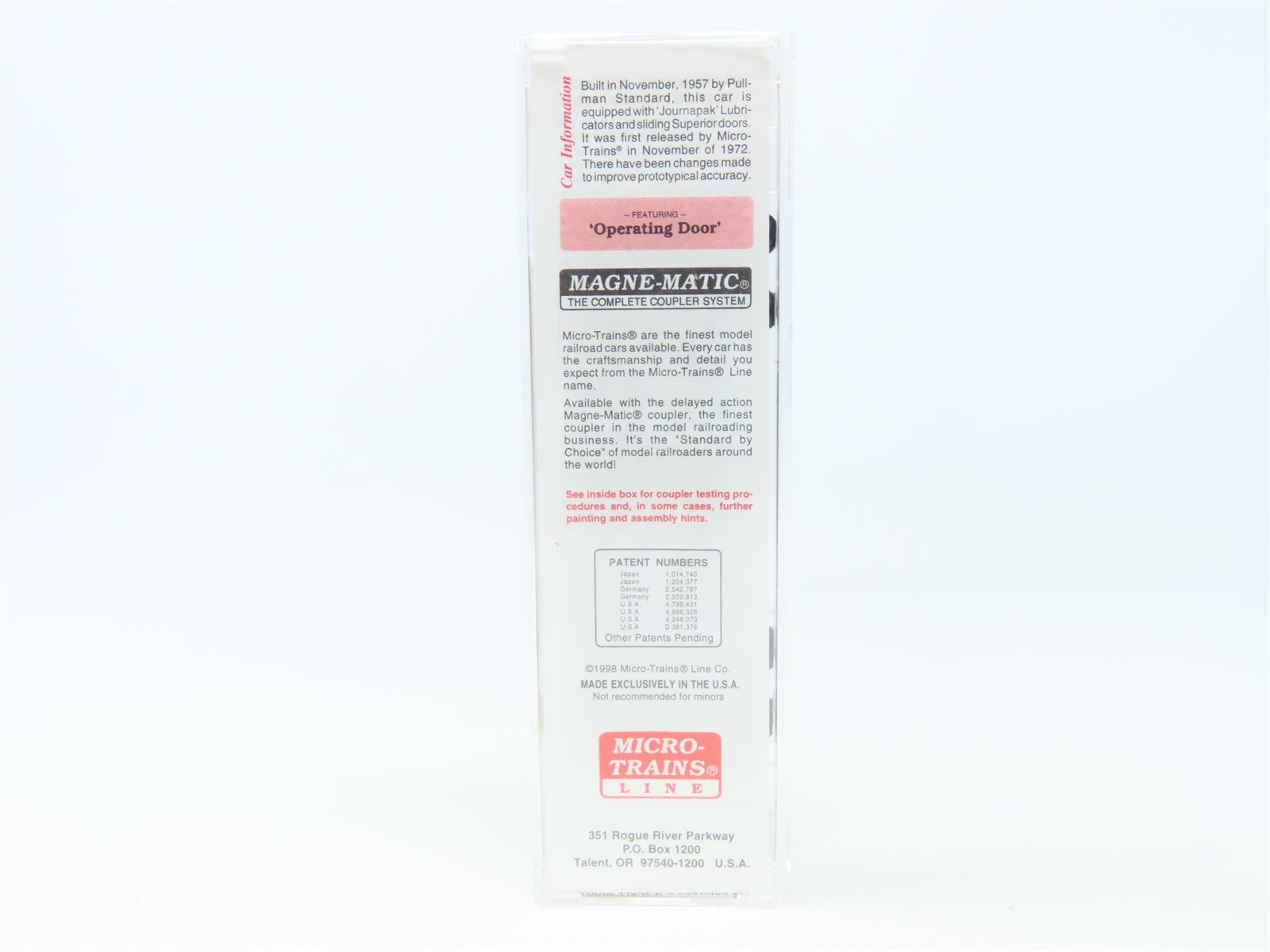 N Scale Micro-Trains MTL 20010 GTW Grand Trunk Western 40' Box Car #516771