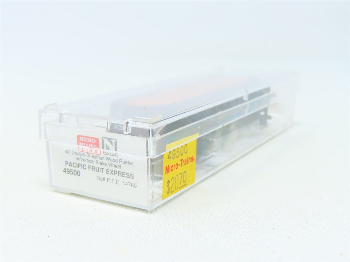 N Scale Micro-Trains MTL 49500 PFE Pacific Fruit Express 40&#39; Wood Reefer #14760