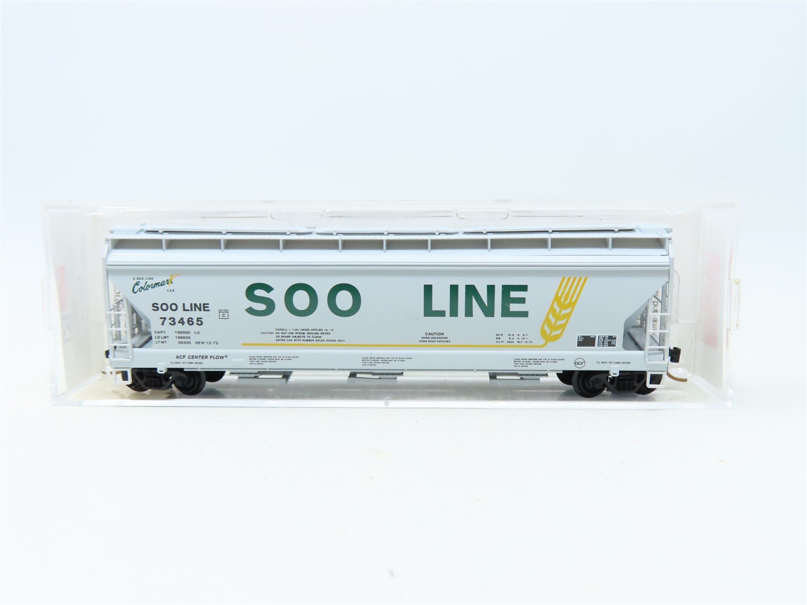 N Scale Micro-Trains MTL 94150 SOO Line 3-Bay Centerflow Covered Hopper #73465