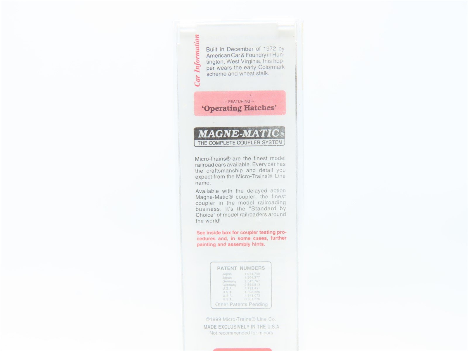 N Scale Micro-Trains MTL 94150 SOO Line 3-Bay Centerflow Covered Hopper #73465