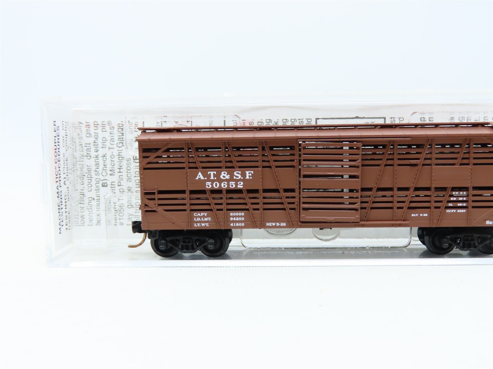 N Scale Micro-Trains MTL 35080 ATSF Santa Fe 40' Despatch Stock Car #50652