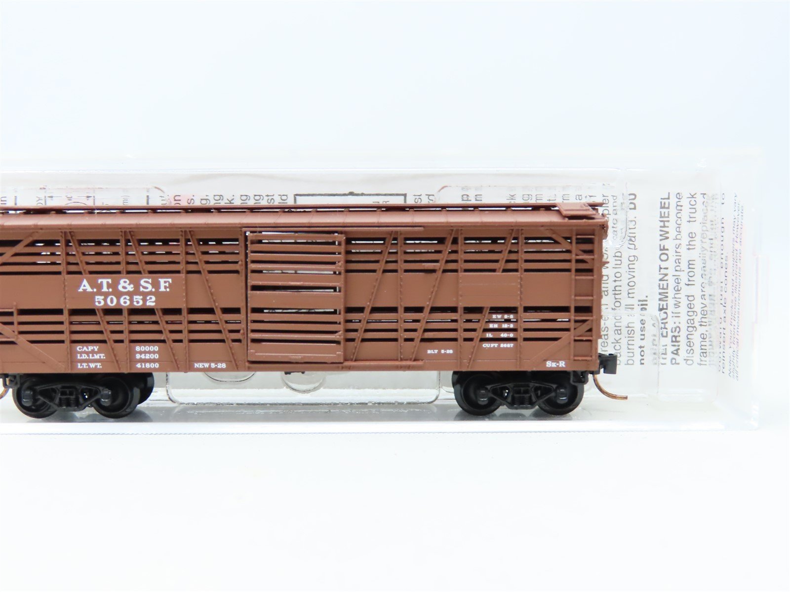 N Scale Micro-Trains MTL 35080 ATSF Santa Fe 40' Despatch Stock Car #50652