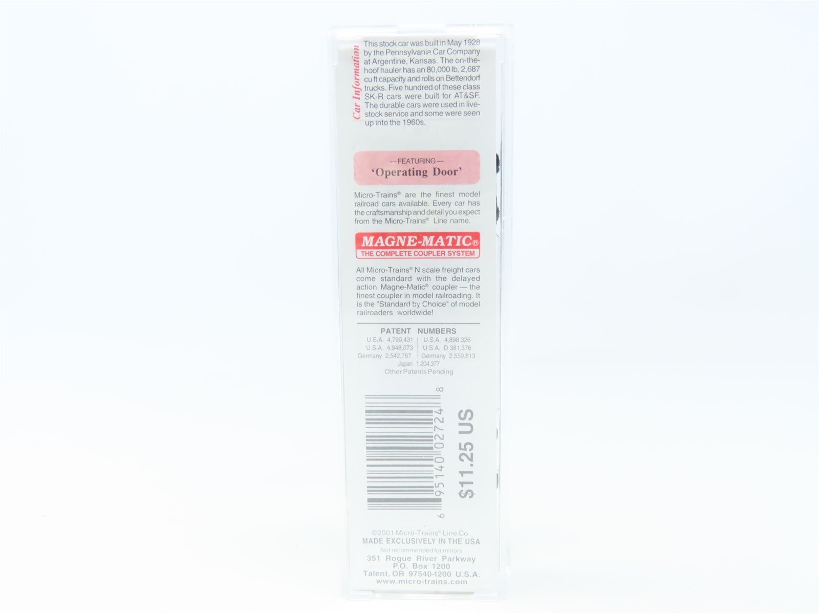 N Scale Micro-Trains MTL 35080 ATSF Santa Fe 40' Despatch Stock Car #50652