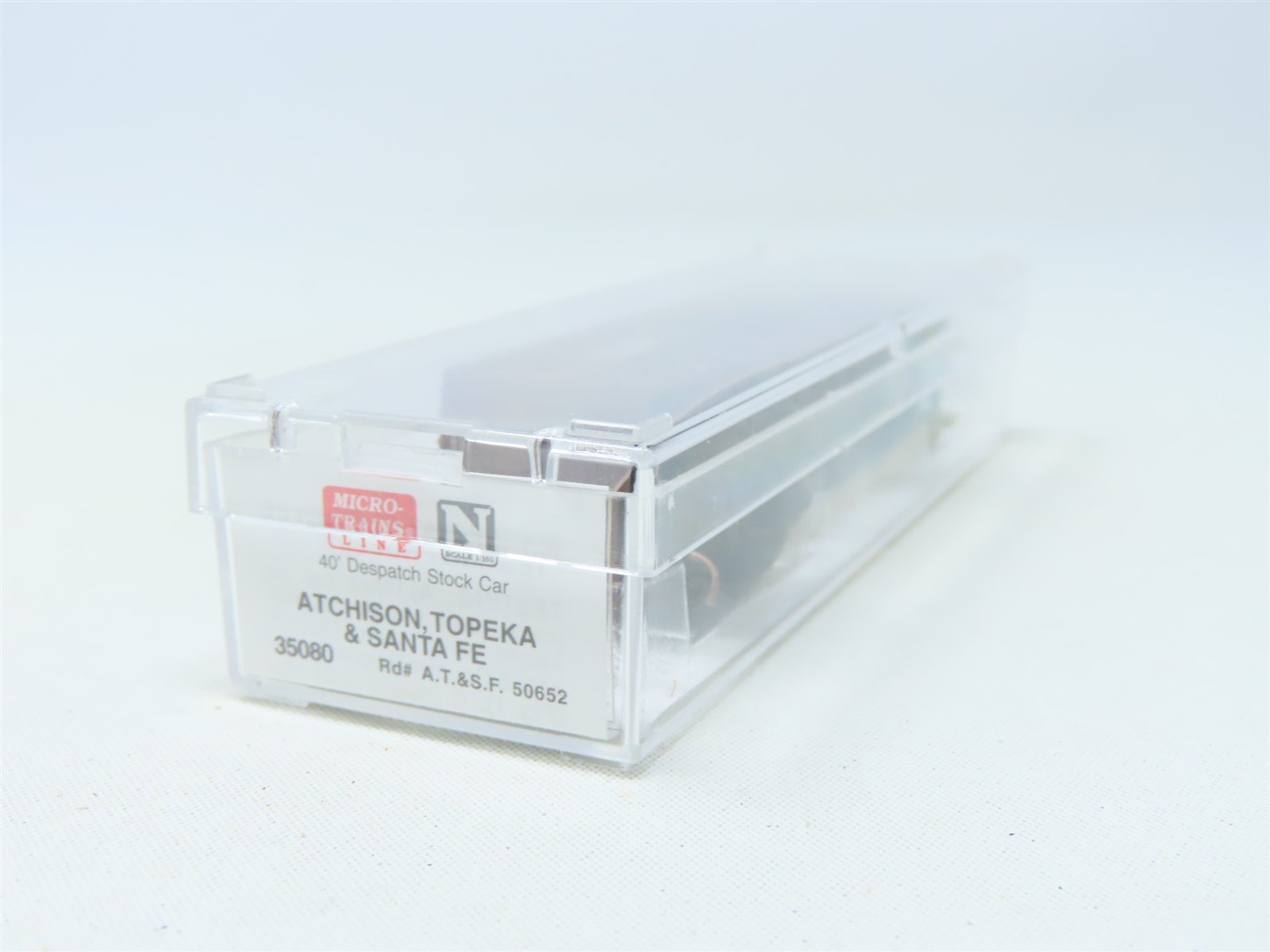 N Scale Micro-Trains MTL 35080 ATSF Santa Fe 40' Despatch Stock Car #50652