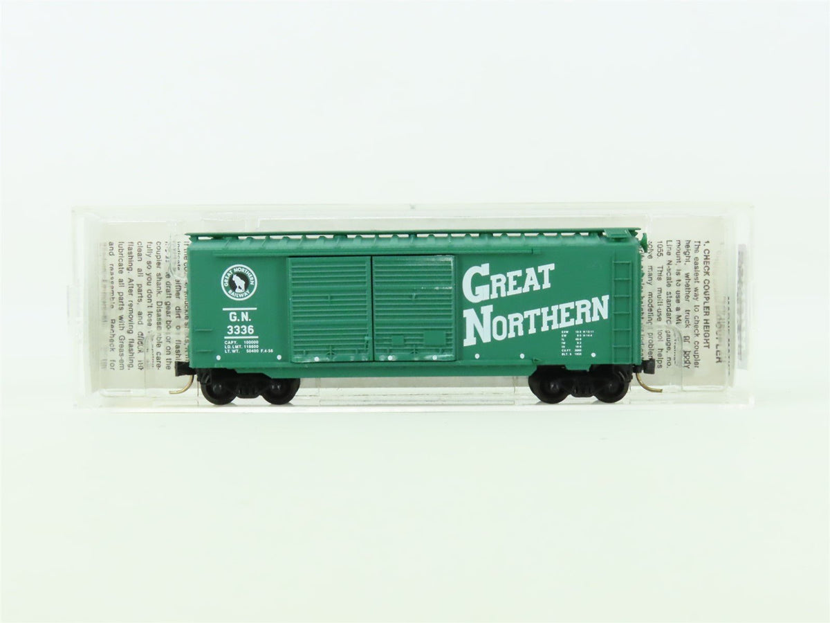 N Scale Micro-Trains MTL #23190 GN Great Northern &quot;Goat&quot; 40&#39; Box Car #3336