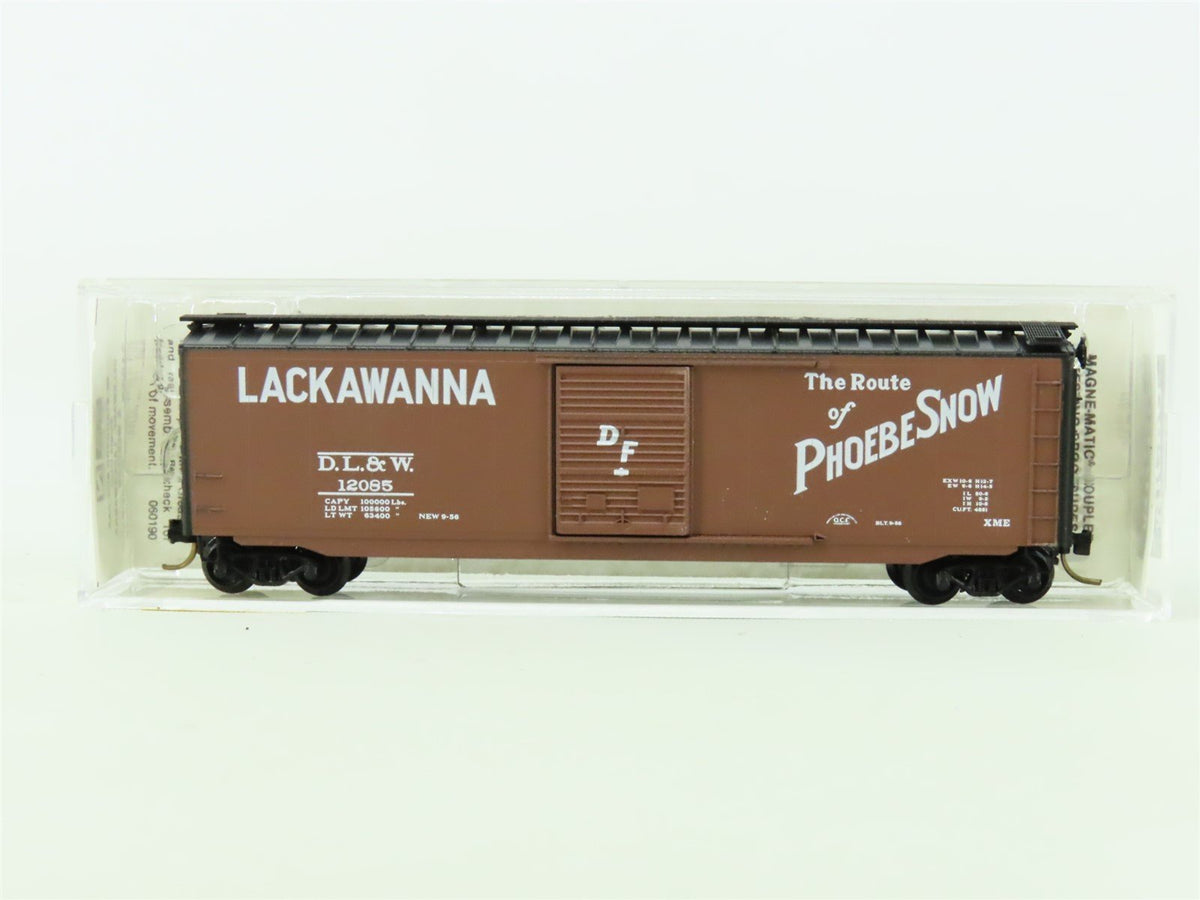 N Scale Micro-Trains MTL #31230 DL&amp;W Phoebe Snow 50&#39; Single Door Box Car #12085