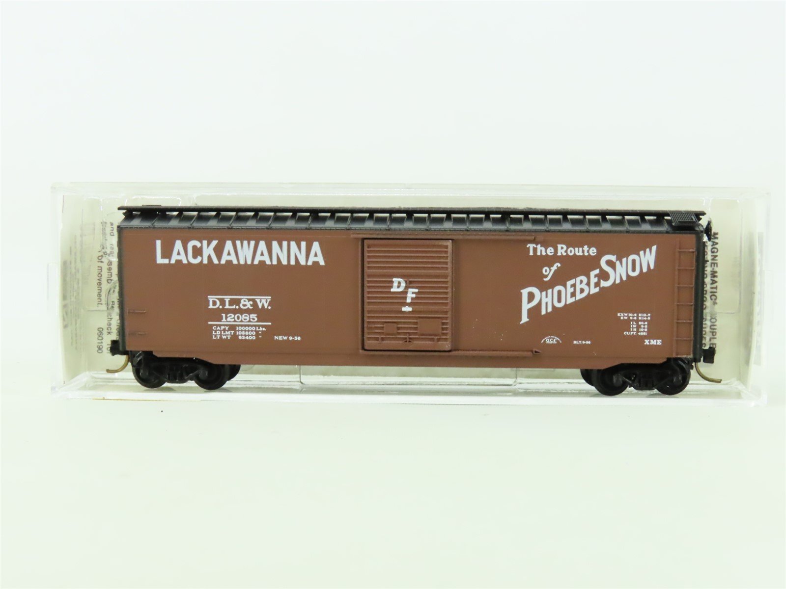 N Scale Micro-Trains MTL #31230 DL&W Phoebe Snow 50' Single Door Box Car #12085