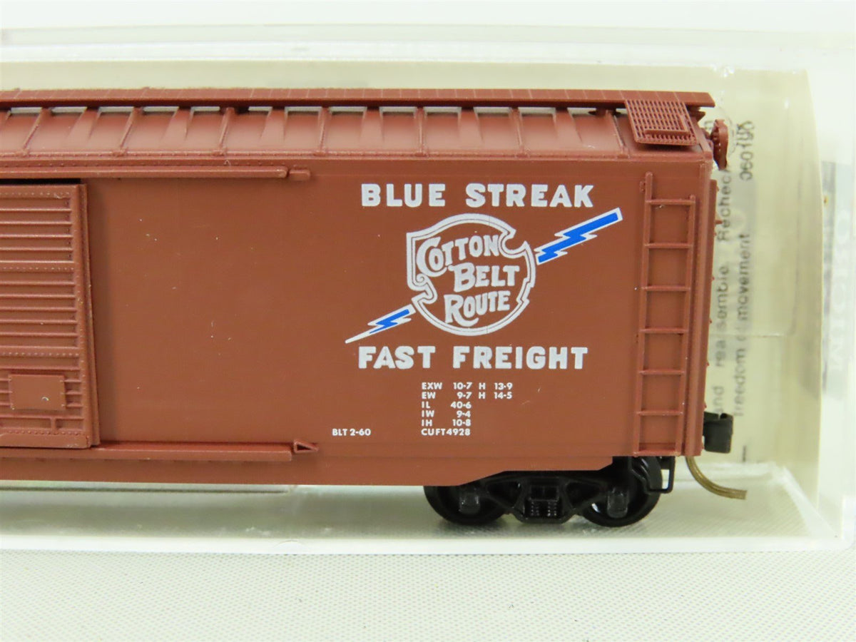 N Scale Micro-Trains MTL #33060 SSW Cotton Belt &quot;Blue Streak&quot; 50&#39; Box Car #48079