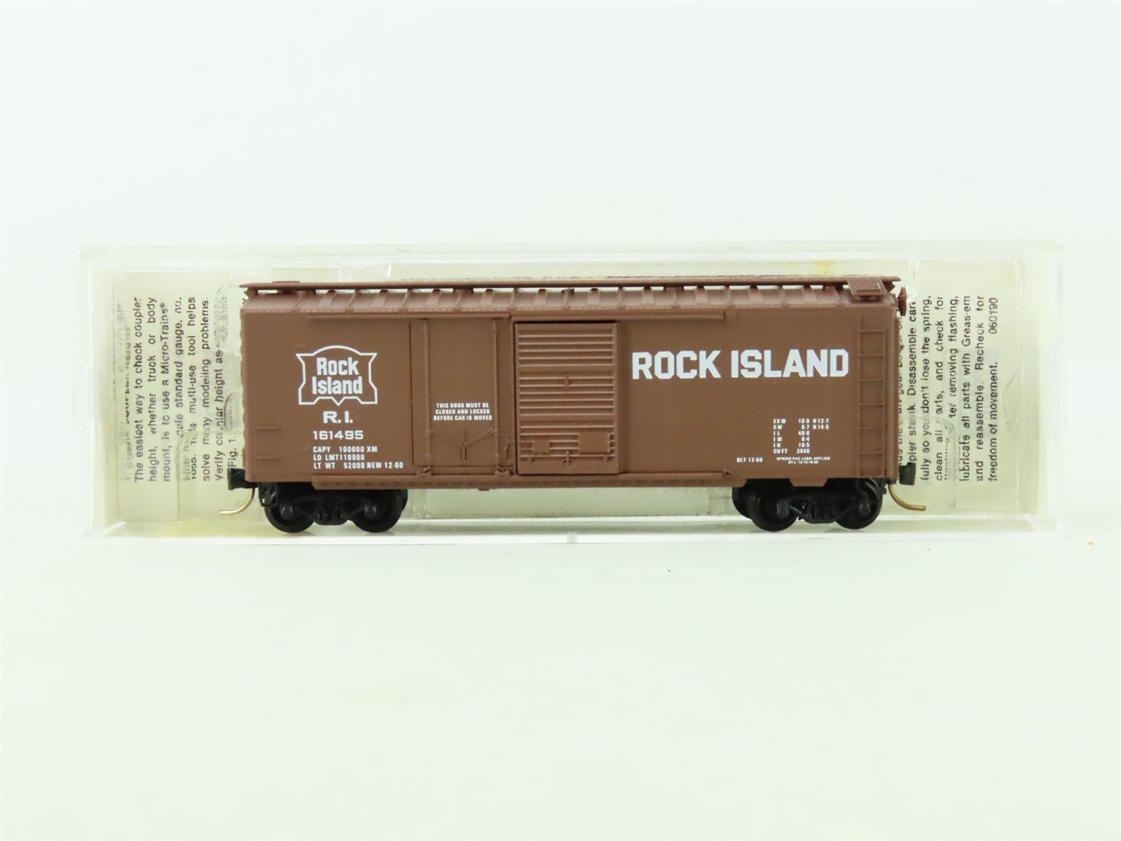 N Micro-Trains MTL #22060 RI Rock Island 40' Plug & Sliding Door Box Car #161495
