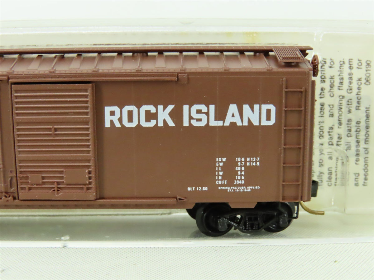 N Micro-Trains MTL #22060 RI Rock Island 40&#39; Plug &amp; Sliding Door Box Car #161495