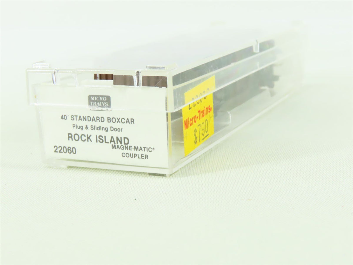 N Micro-Trains MTL #22060 RI Rock Island 40&#39; Plug &amp; Sliding Door Box Car #161495