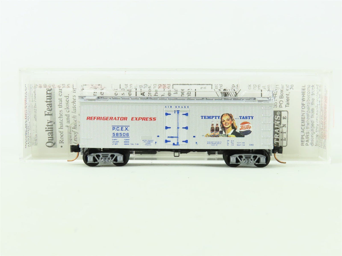 N Micro-Trains MTL #58560 PCEX Pepsi Cola &quot;Tempty Tasty&quot; 36&#39; Ice Reefer #58506