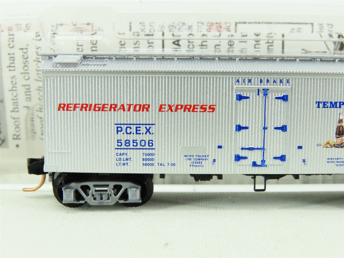 N Micro-Trains MTL #58560 PCEX Pepsi Cola &quot;Tempty Tasty&quot; 36&#39; Ice Reefer #58506