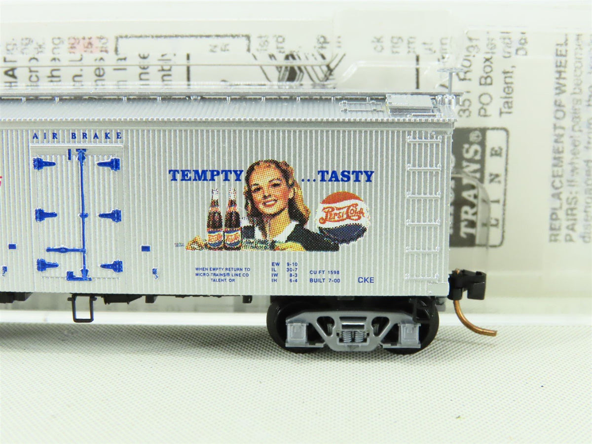 N Micro-Trains MTL #58560 PCEX Pepsi Cola &quot;Tempty Tasty&quot; 36&#39; Ice Reefer #58506