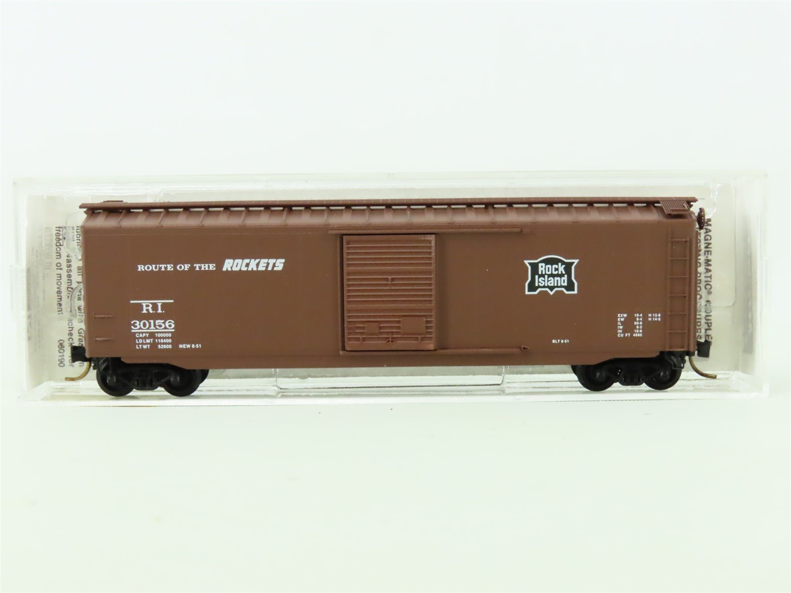 N Scale Micro-Trains MTL #31240 RI Route Of The Rockets 50' Box Car #30156