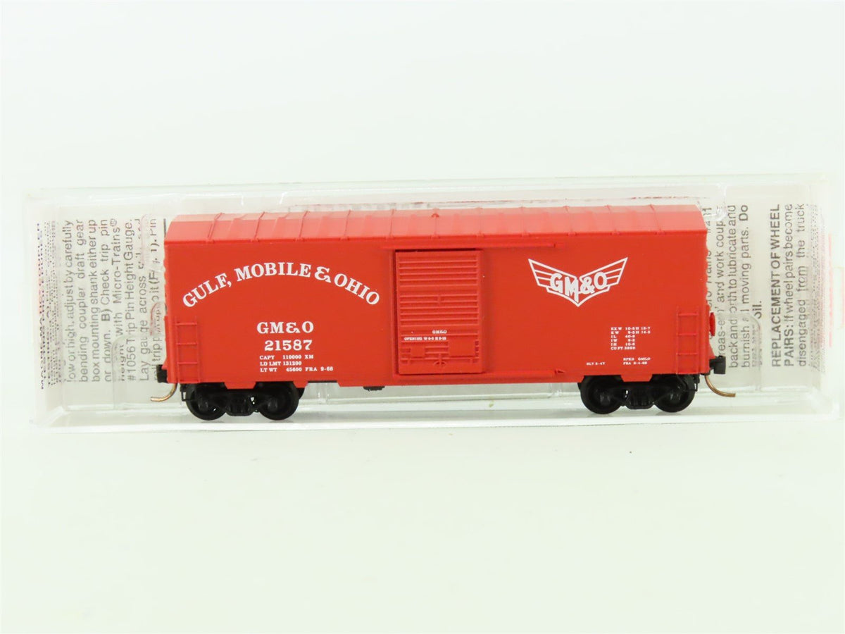 N Scale Micro-Trains MTL #24240 GM&amp;O Gulf Mobile &amp; Ohio 40&#39; Box Car #21587