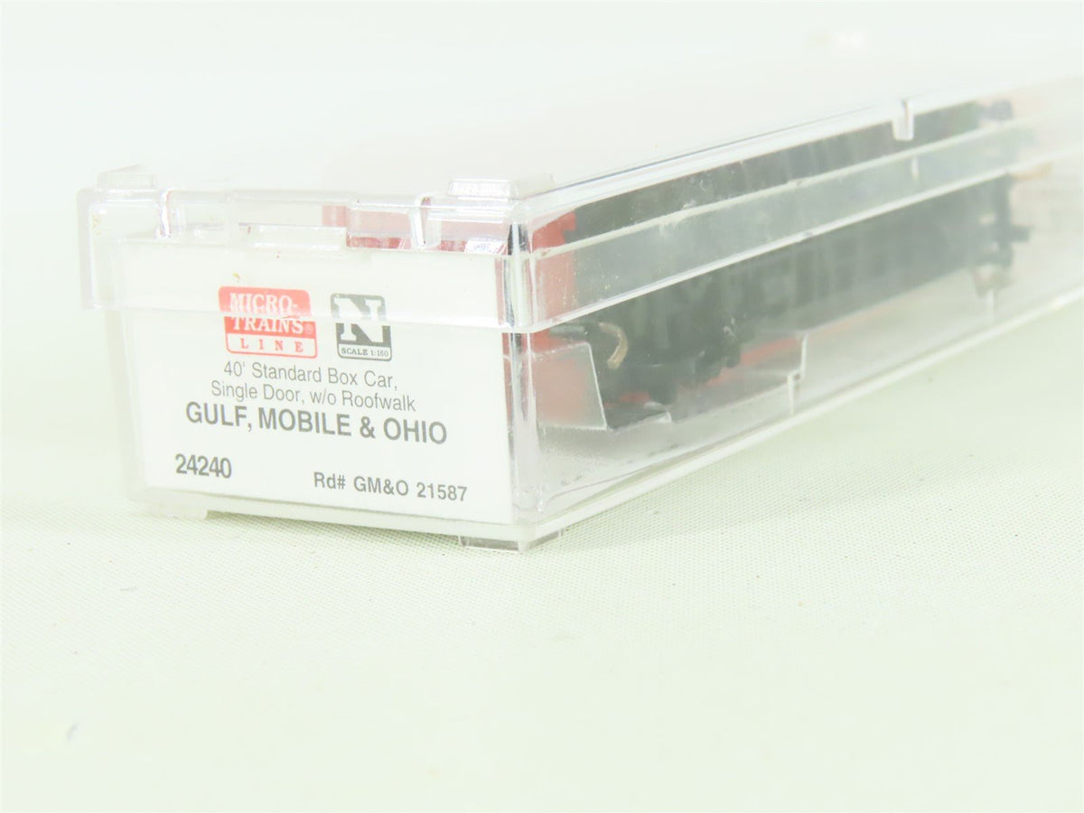 N Scale Micro-Trains MTL #24240 GM&amp;O Gulf Mobile &amp; Ohio 40&#39; Box Car #21587