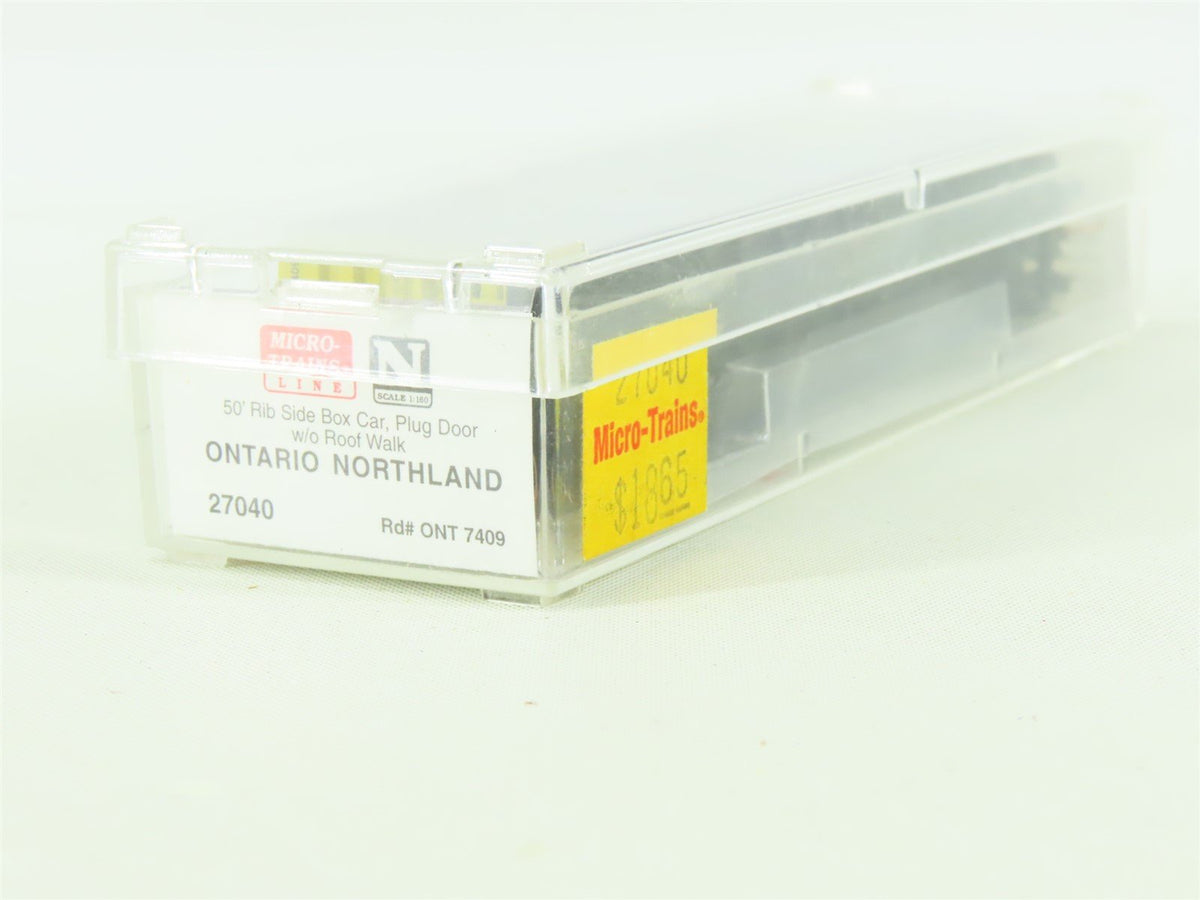 N Scale Micro-Trains MTL #27040 ONT Ontario Northland 50&#39; Rib Side Box Car #7409