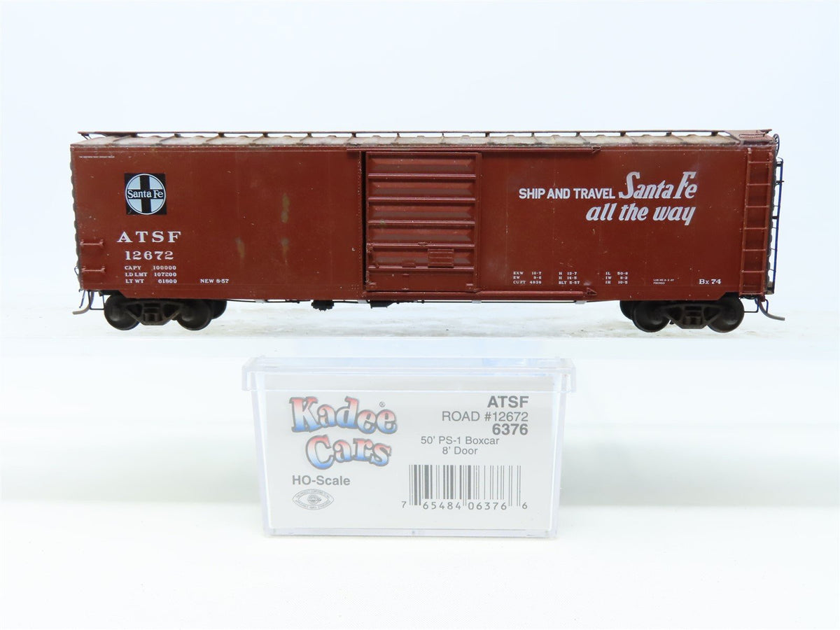 HO Kadee 6376 ATSF Santa Fe &quot;Texas Chief&quot; 50&#39; Box Car #12672 - Custom Weathered