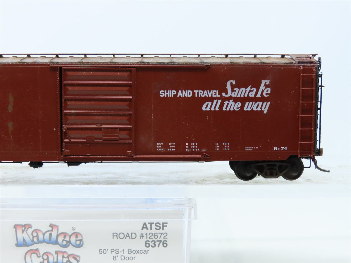 HO Kadee 6376 ATSF Santa Fe &quot;Texas Chief&quot; 50&#39; Box Car #12672 - Custom Weathered