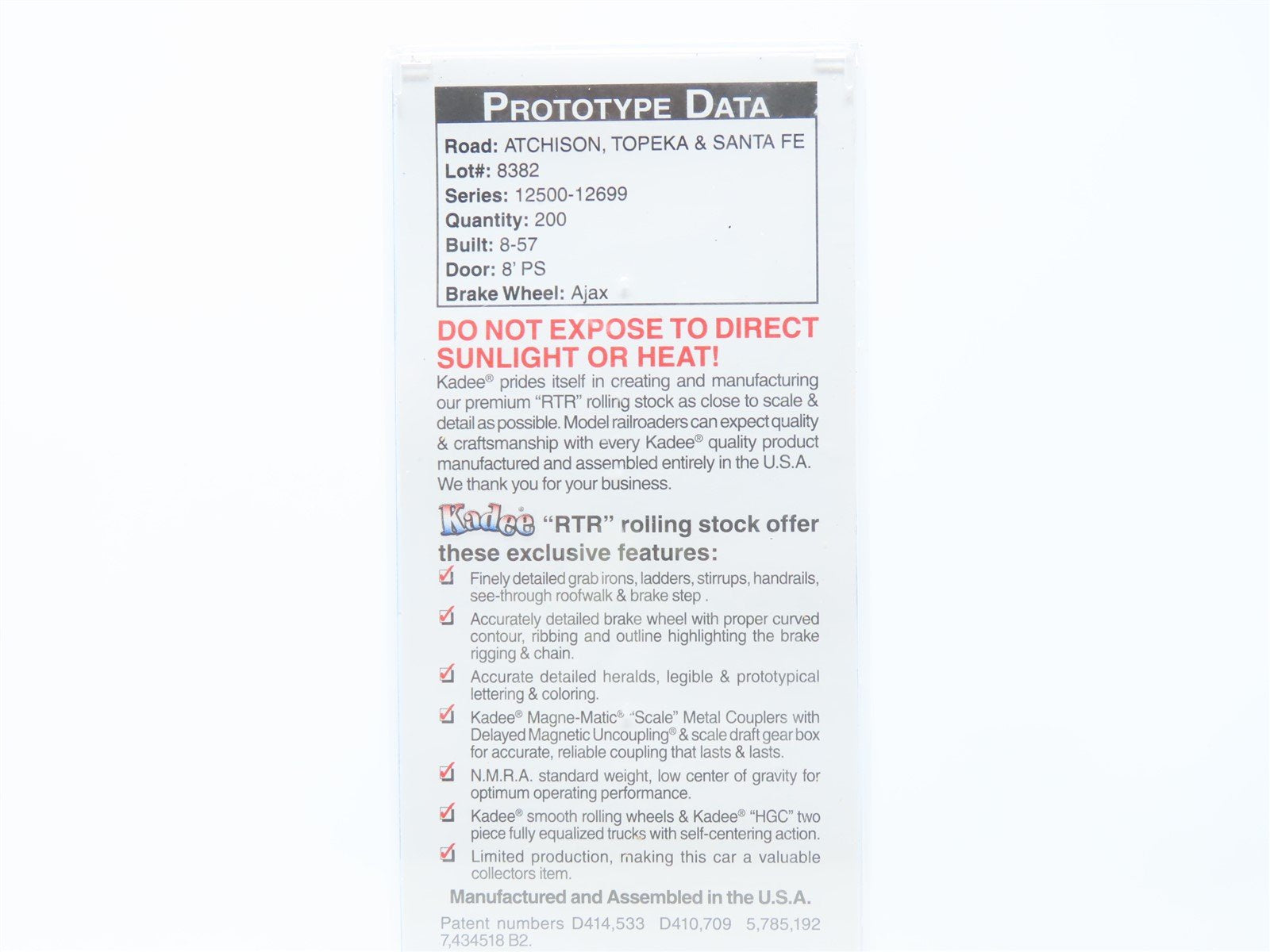 HO Kadee 6376 ATSF Santa Fe 