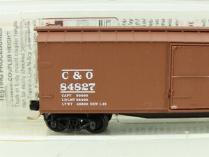 N Scale Micro-Trains MTL #39170 C&O Chesapeake & Ohio 40' Wood Box Car #84827