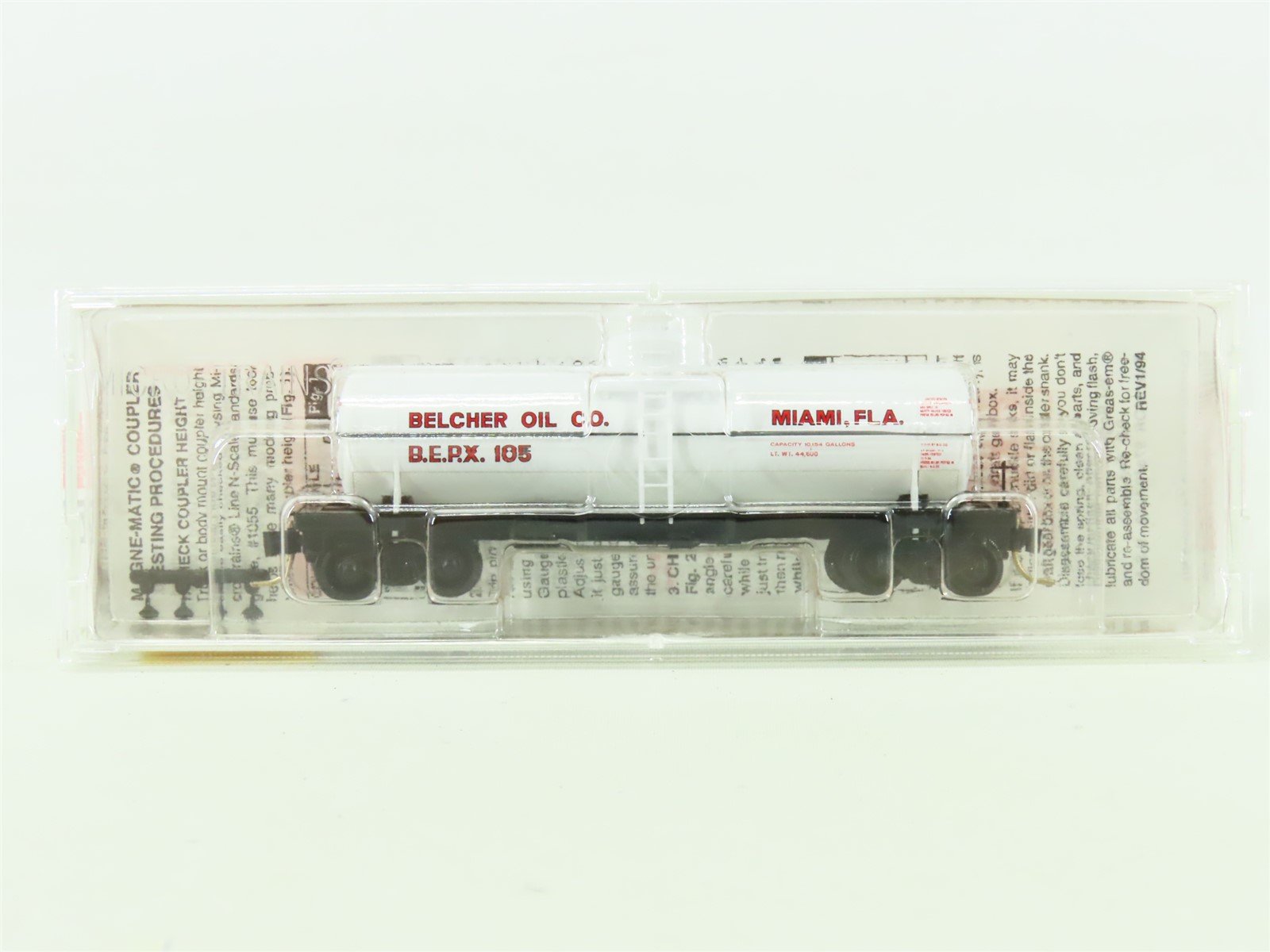 N Scale Micro-Trains MTL #65420 BEPX Belcher Oil 39' Single Dome Tank Car #105