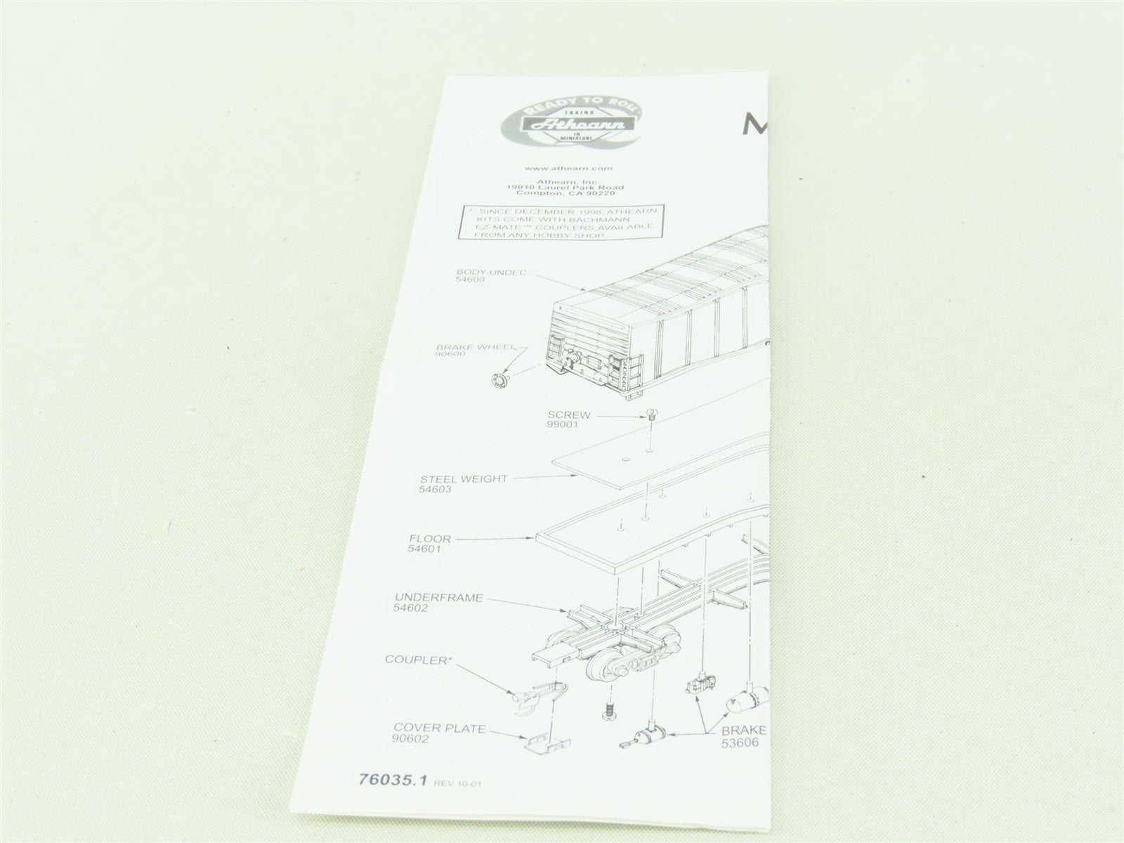 HO Scale Athearn #7100 BNFE Western Fruit Express 57' Mechanical Reefer #19914