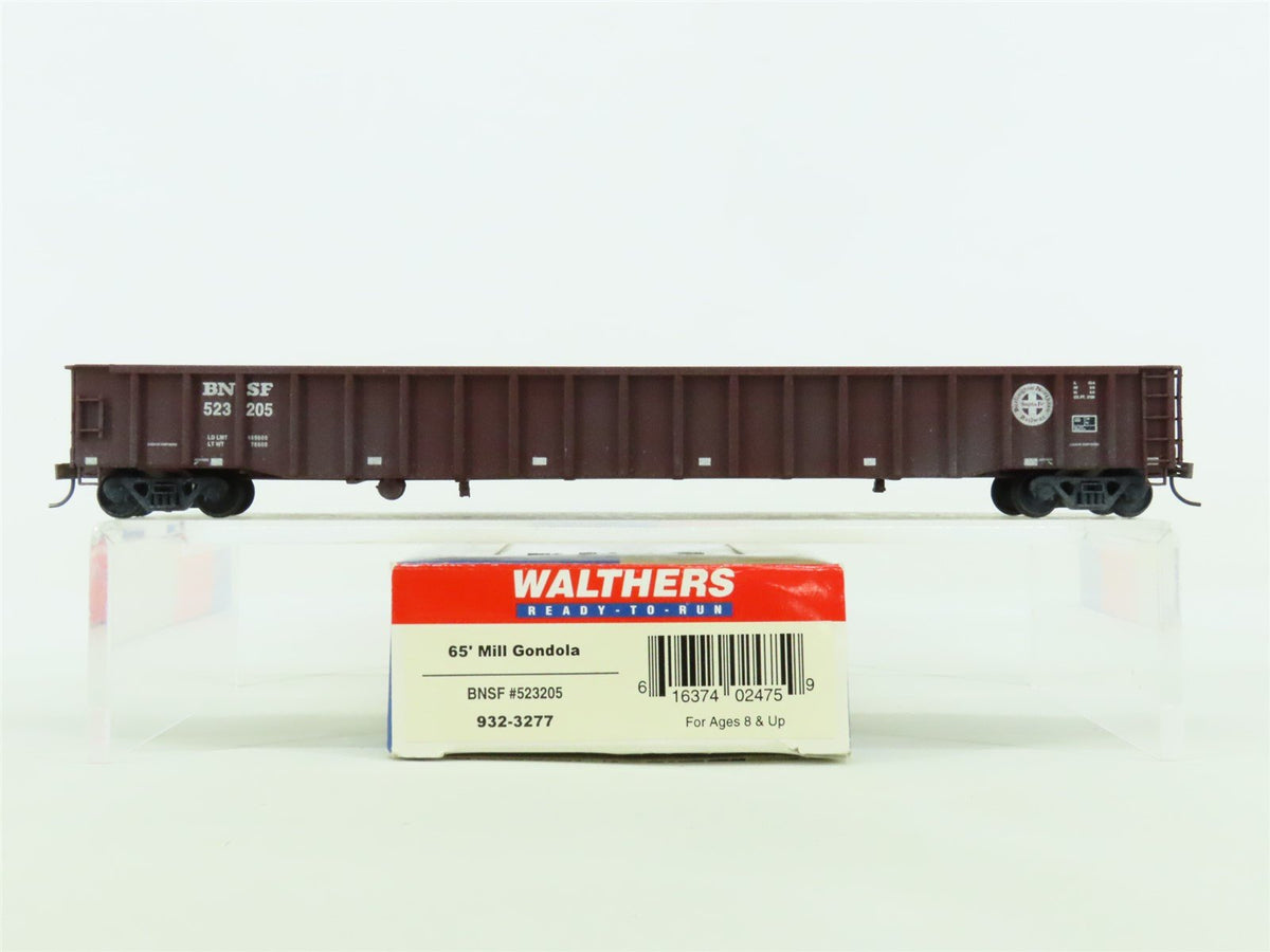 HO Walthers #932-3277 BNSF Railway 65&#39; Mill Gondola #523205 - Custom Weathered