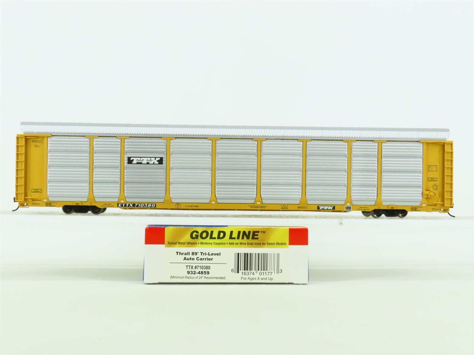 HO Walthers Gold Line 932-4859 ETTX TTX Thrall 89' Tri-Level Auto 