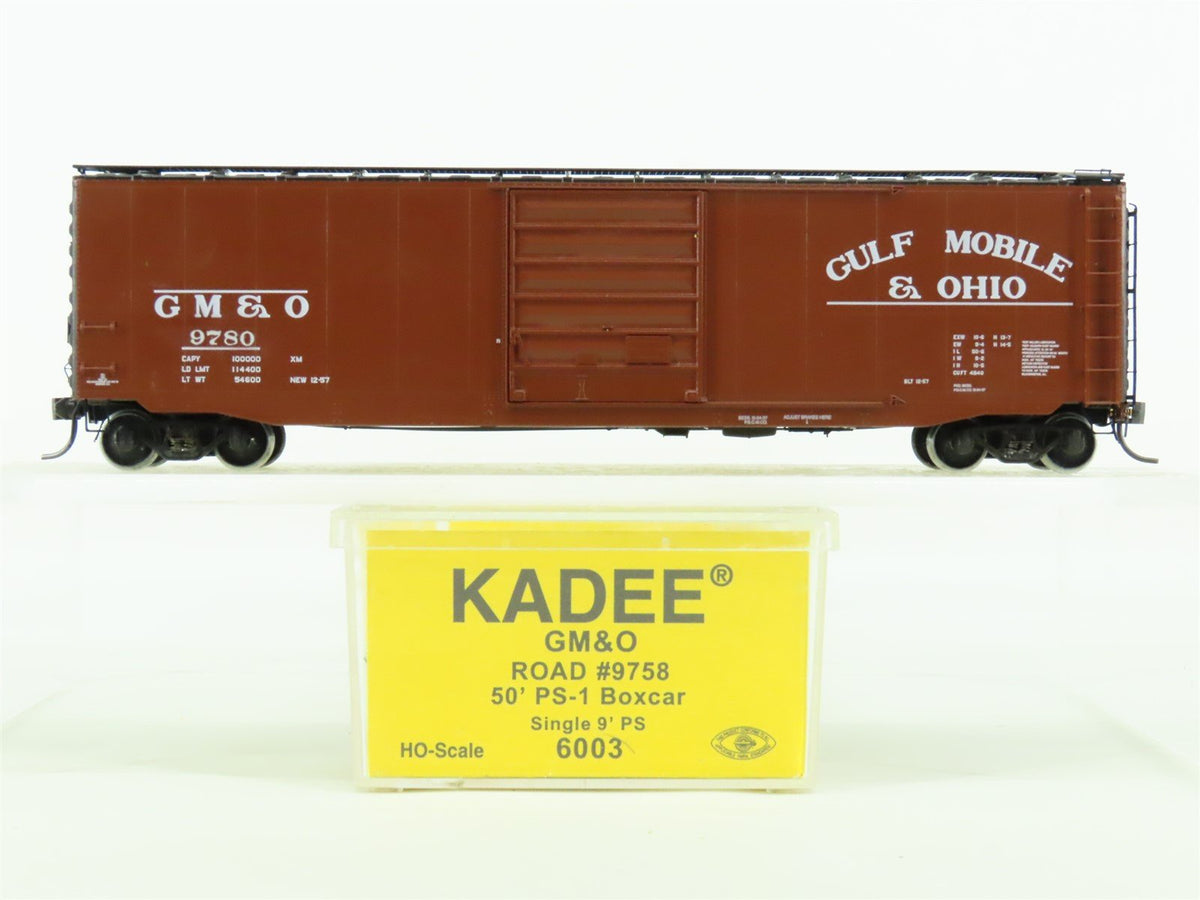 HO Scale Kadee #6003 GM&amp;O Gulf Mobile &amp; Ohio 50&#39; Box Car #9758 - Custom