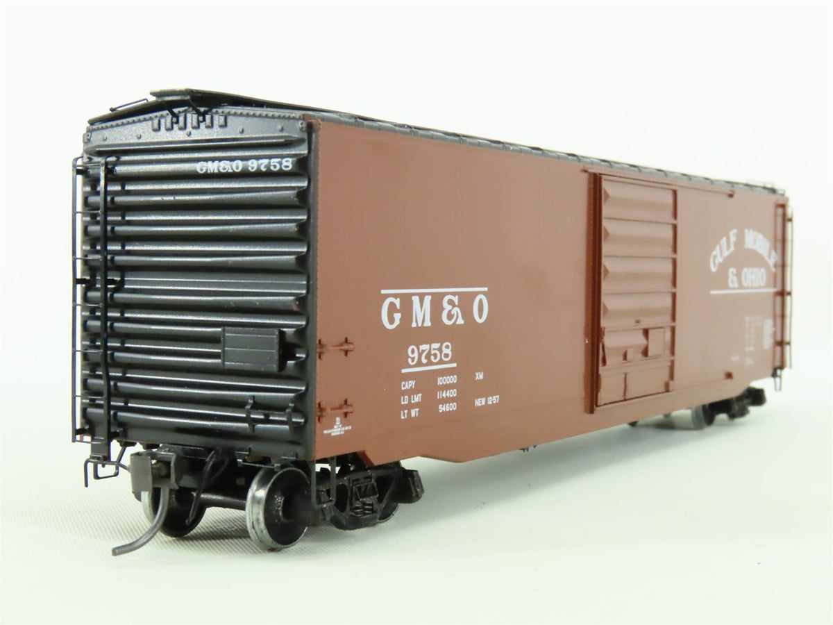 HO Scale Kadee #6003 GM&amp;O Gulf Mobile &amp; Ohio 50&#39; Box Car #9758 - Custom