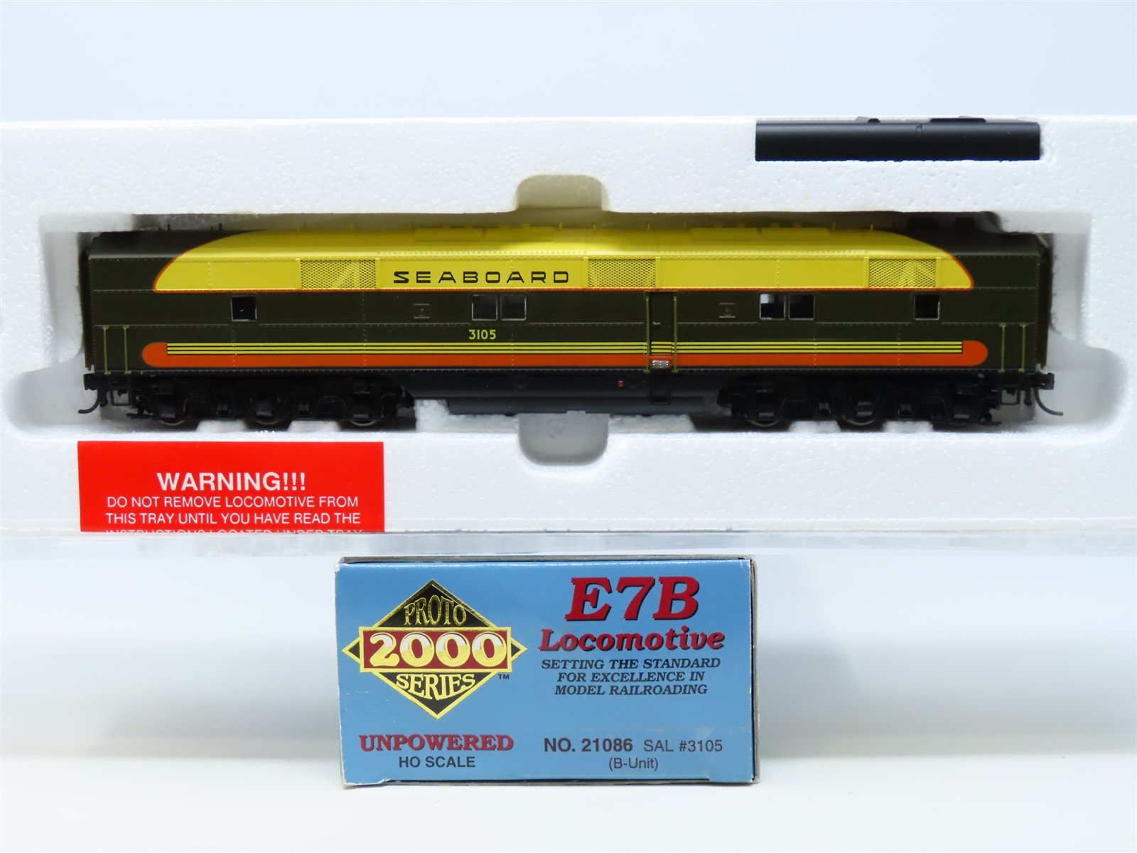 HO Scale Proto 2000 21086 SAL Seaboard Air Line EMD E7B Diesel #3105 - Unpowered