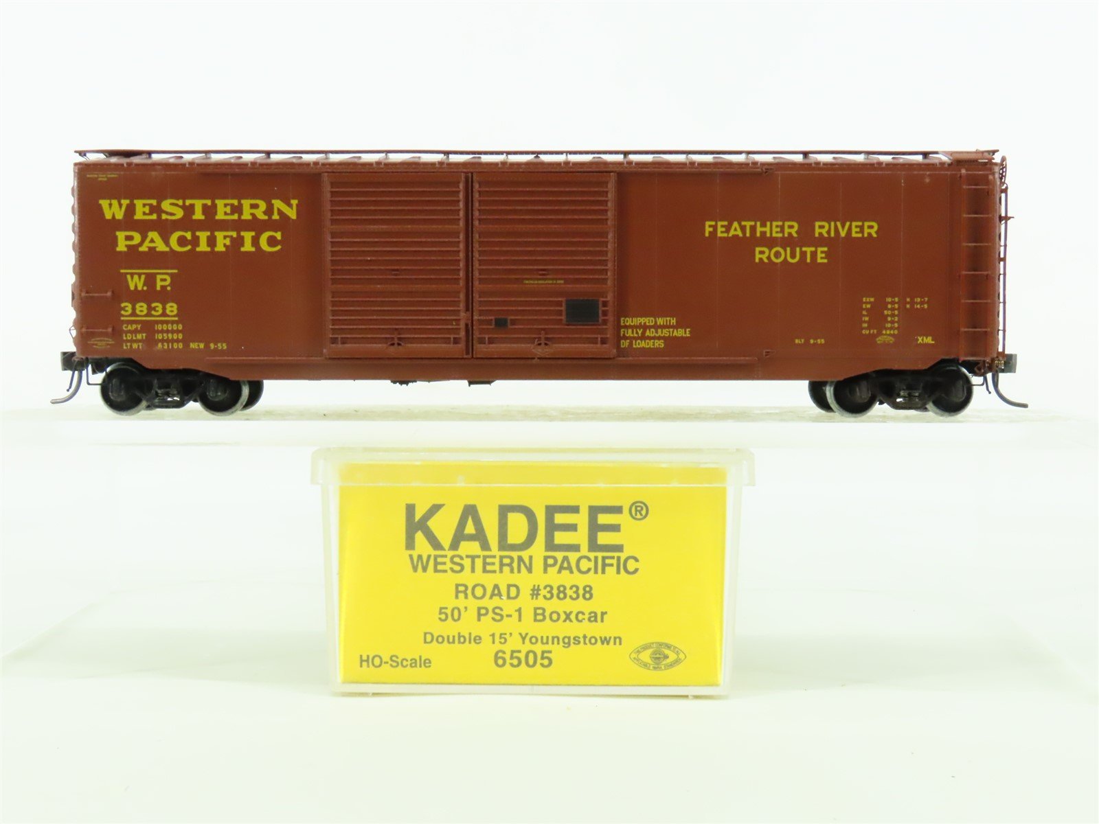 HO Scale Kadee #6505 WP Feather River Route 50' Box Car #3838- Custom Weathered