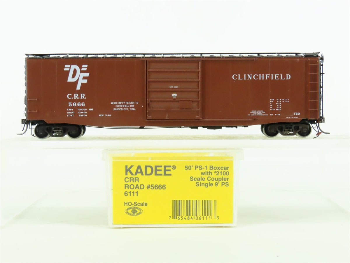 HO Scale Kadee #6111 CRR Clinchfield 50&#39; Box Car #5666 - Custom Weathered