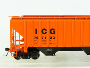 HO Scale Tangent #11241-16 ICG Illinois Central Gulf 3-Bay Covered Hopper 767103