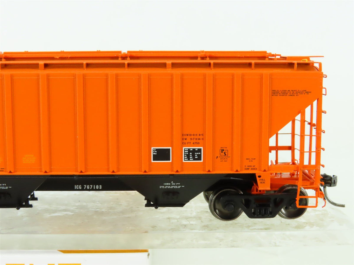 HO Scale Tangent #11241-16 ICG Illinois Central Gulf 3-Bay Covered Hopper 767103