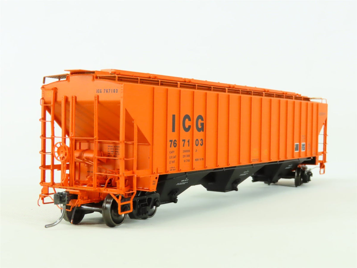 HO Scale Tangent #11241-16 ICG Illinois Central Gulf 3-Bay Covered Hopper 767103